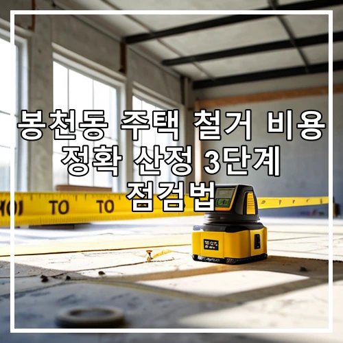 봉천동 주택 철거 비용 정확 산정 3단계 점검법