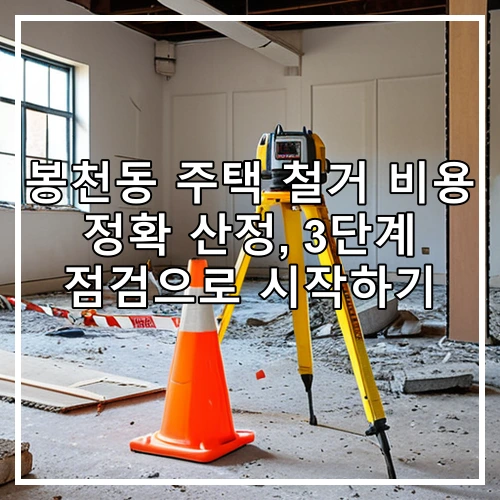 봉천동 주택 철거 비용 정확 산정, 3단계 점검으로 시작하기