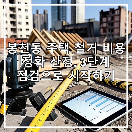 봉천동 주택 철거 비용 정확 산정, 3단계 점검으로 시작하기