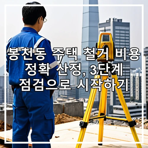 봉천동 주택 철거 비용 정확 산정, 3단계 점검으로 시작하기