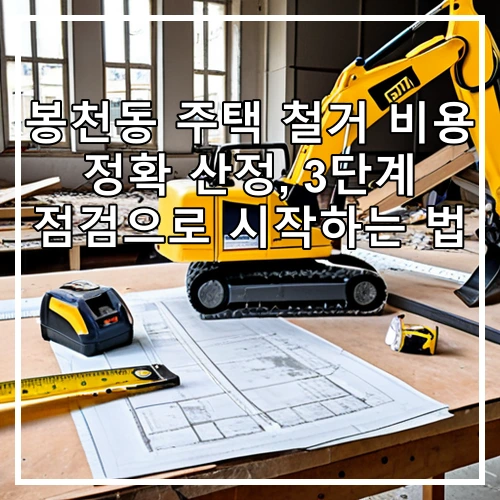 봉천동 주택 철거 비용 정확 산정, 3단계 점검으로 시작하는 법