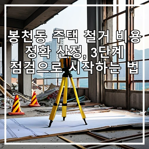 봉천동 주택 철거 비용 정확 산정, 3단계 점검으로 시작하는 법