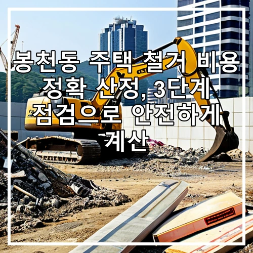 봉천동 주택 철거 비용 정확 산정, 3단계 점검으로 안전하게 계산