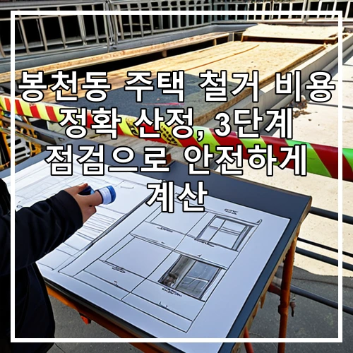 봉천동 주택 철거 비용 정확 산정, 3단계 점검으로 안전하게 계산