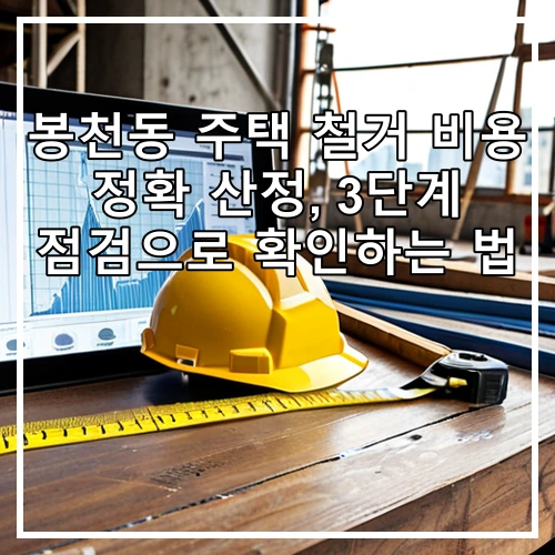 봉천동 주택 철거 비용 정확 산정, 3단계 점검으로 확인하는 법