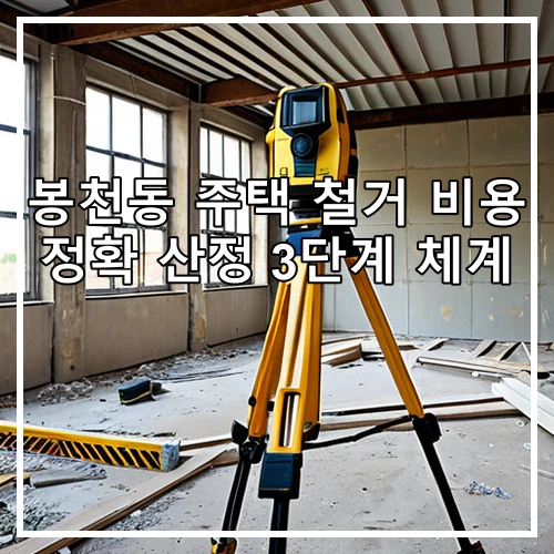 봉천동 주택 철거 비용 정확 산정 3단계 체계