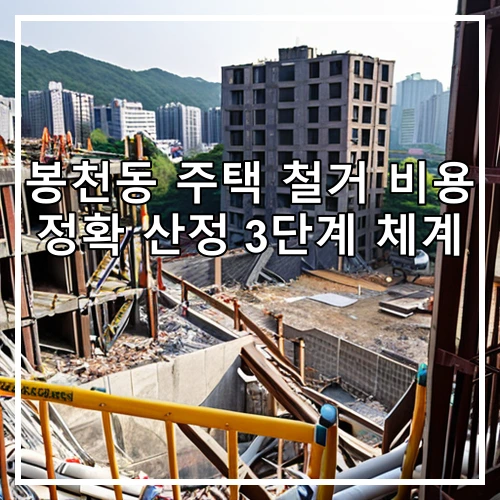 봉천동 주택 철거 비용 정확 산정 3단계 체계