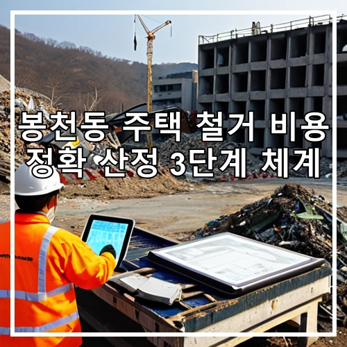 봉천동 주택 철거 비용 정확 산정 3단계 체계