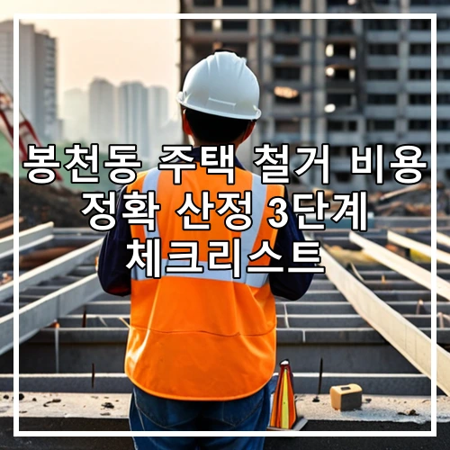 봉천동 주택 철거 비용 정확 산정 3단계 체크리스트
