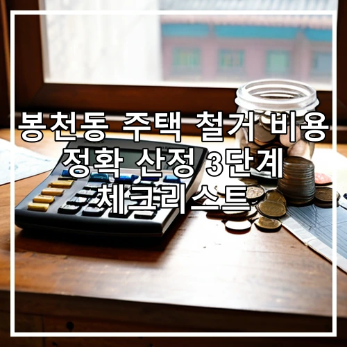 봉천동 주택 철거 비용 정확 산정 3단계 체크리스트