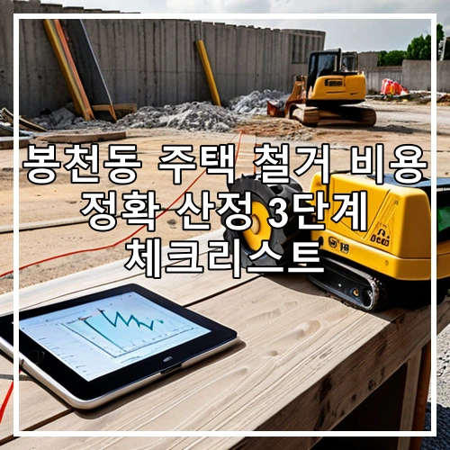 봉천동 주택 철거 비용 정확 산정 3단계 체크리스트