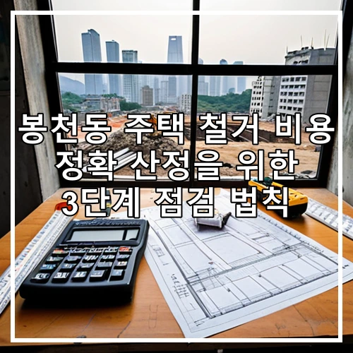 봉천동 주택 철거 비용 정확 산정을 위한 3단계 점검 법칙