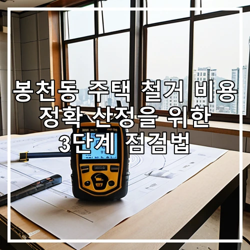 봉천동 주택 철거 비용 정확 산정을 위한 3단계 점검법