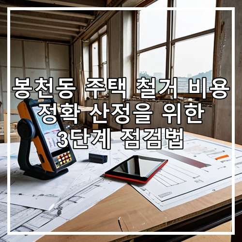 봉천동 주택 철거 비용 정확 산정을 위한 3단계 점검법