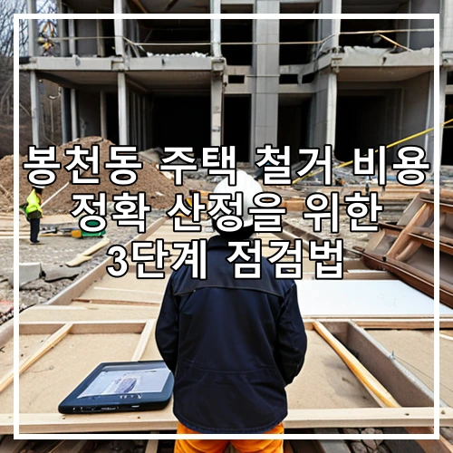 봉천동 주택 철거 비용 정확 산정을 위한 3단계 점검법