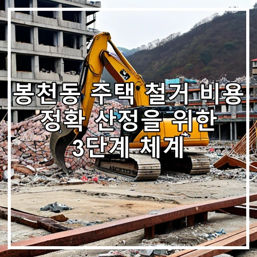 봉천동 주택 철거 비용 정확 산정을 위한 3단계 체계