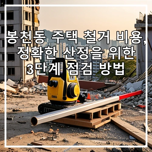 봉천동 주택 철거 비용, 정확한 산정을 위한 3단계 점검 방법