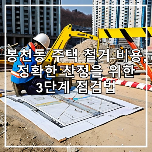봉천동 주택 철거 비용, 정확한 산정을 위한 3단계 점검법