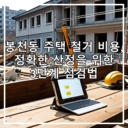 봉천동 주택 철거 비용, 정확한 산정을 위한 3단계 점검법