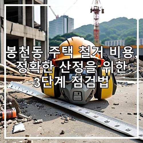 봉천동 주택 철거 비용, 정확한 산정을 위한 3단계 점검법