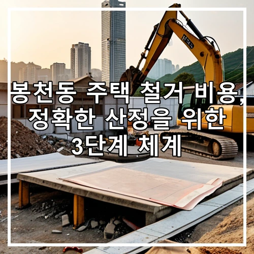 봉천동 주택 철거 비용, 정확한 산정을 위한 3단계 체계