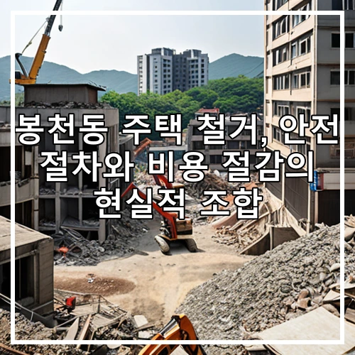 봉천동 주택 철거, 안전 절차와 비용 절감의 현실적 조합