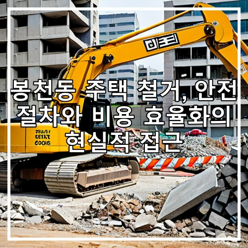 봉천동 주택 철거, 안전 절차와 비용 효율화의 현실적 접근