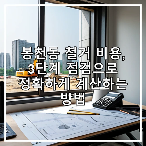 봉천동 철거 비용, 3단계 점검으로 정확하게 계산하는 방법