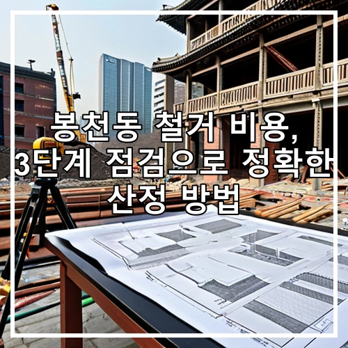 봉천동 철거 비용, 3단계 점검으로 정확한 산정 방법