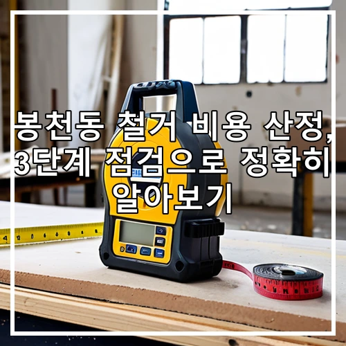봉천동 철거 비용 산정, 3단계 점검으로 정확히 알아보기