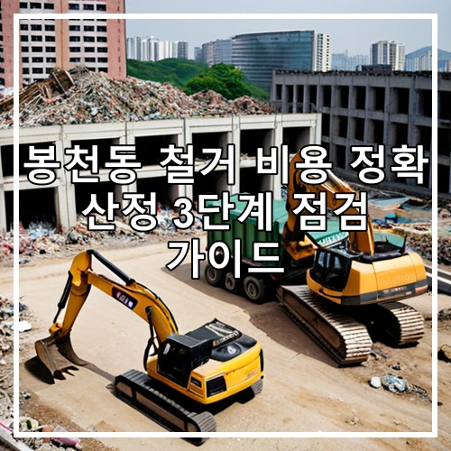봉천동 철거 비용 정확 산정 3단계 점검 가이드