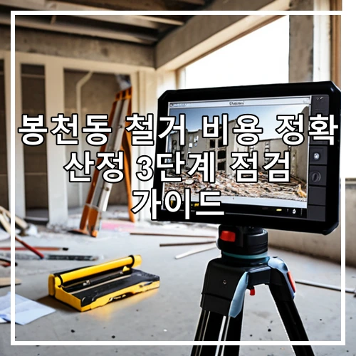 봉천동 철거 비용 정확 산정 3단계 점검 가이드
