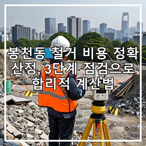 봉천동 철거 비용 정확 산정, 3단계 점검으로 합리적 계산법