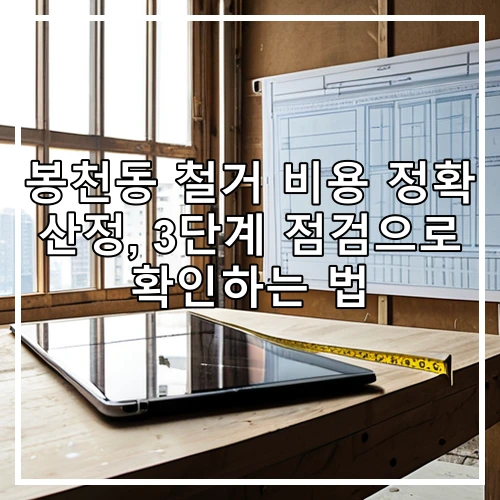봉천동 철거 비용 정확 산정, 3단계 점검으로 확인하는 법