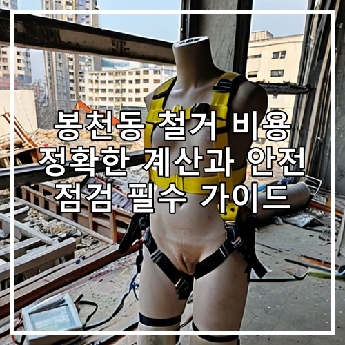 봉천동 철거 비용 정확한 계산과 안전 점검 필수 가이드