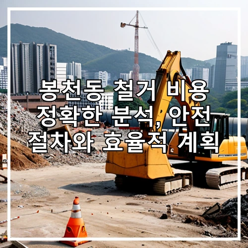 봉천동 철거 비용 정확한 분석, 안전 절차와 효율적 계획