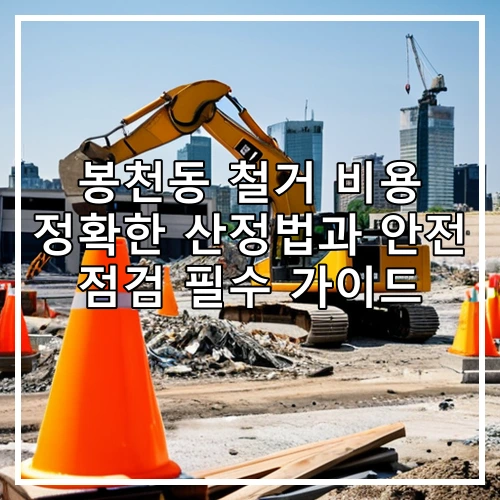 봉천동 철거 비용 정확한 산정법과 안전 점검 필수 가이드