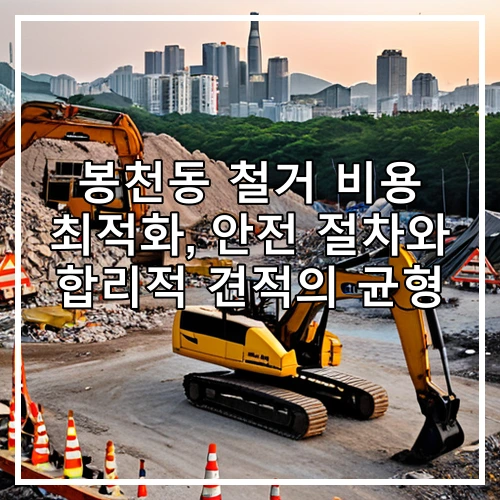 봉천동 철거 비용 최적화, 안전 절차와 합리적 견적의 균형
