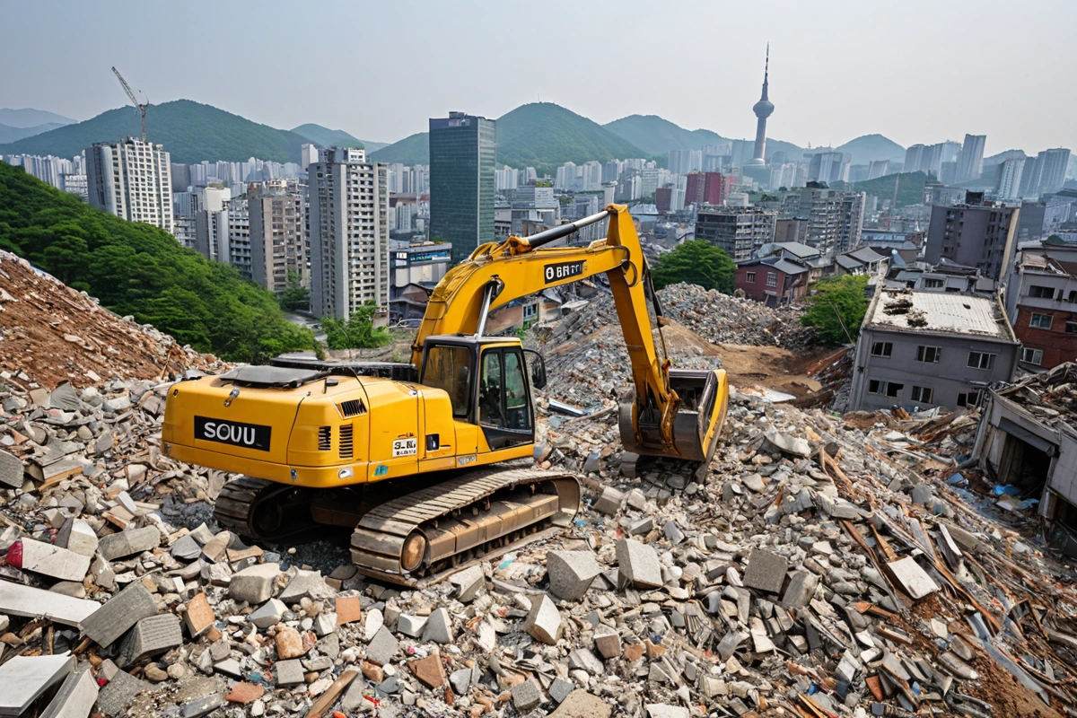 봉천동 주택 철거 비용, 3단계 점검으로 정확한 산정 가이드, 서울 봉천동 철거 비용 비교 및 최적화 전략 관련 실제 현장을 담은 사실적인 사진, 사람(인물)이 전혀 등장하지 않게