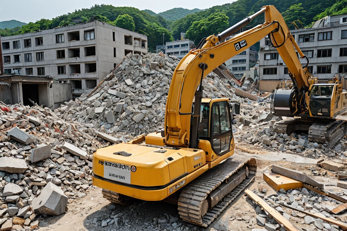 봉천동 주택 철거 비용, 3단계 점검으로 정확한 산정 가이드, 전문 철거 업체 선택 기준 관련 실제 현장을 담은 사실적인 사진, 사람(인물)이 전혀 등장하지 않게 합니다. 손·팔·