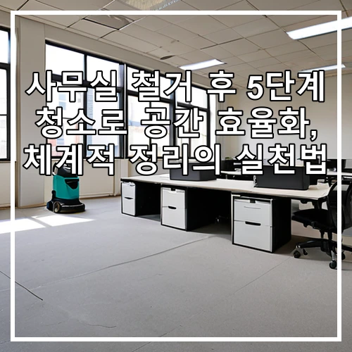 사무실 철거 후 5단계 청소로 공간 효율화, 체계적 정리의 실천법
