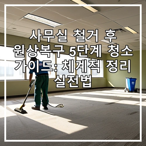 사무실 철거 후 원상복구 5단계 청소 가이드: 체계적 정리 실전법