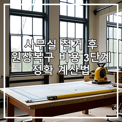 사무실 철거 후 원상복구 비용 3단계 정확 계산법