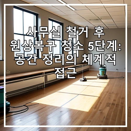 사무실 철거 후 원상복구 청소 5단계: 공간 정리의 체계적 접근