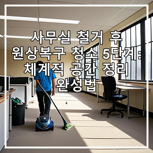 사무실 철거 후 원상복구 청소 5단계: 체계적 공간 정리 완성법