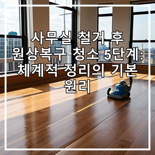 사무실 철거 후 원상복구 청소 5단계: 체계적 정리의 기본 원리