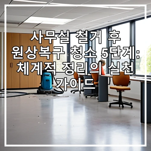 사무실 철거 후 원상복구 청소 5단계: 체계적 정리의 실천 가이드