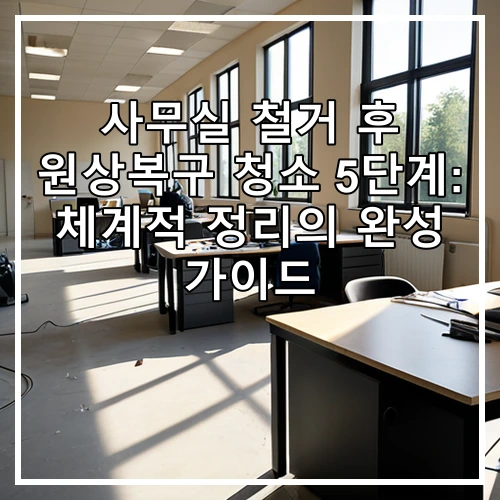 사무실 철거 후 원상복구 청소 5단계: 체계적 정리의 완성 가이드