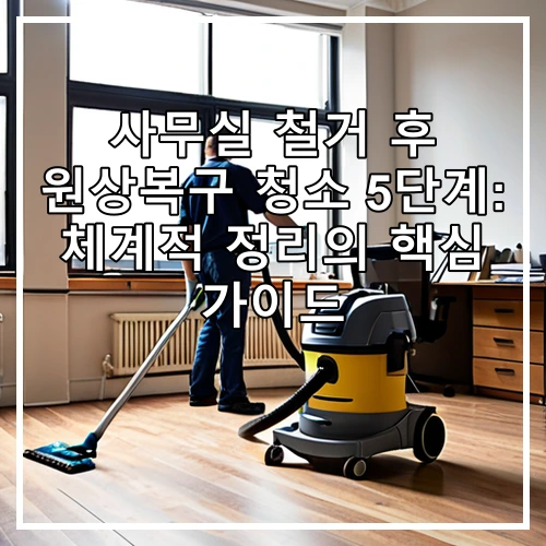 사무실 철거 후 원상복구 청소 5단계: 체계적 정리의 핵심 가이드