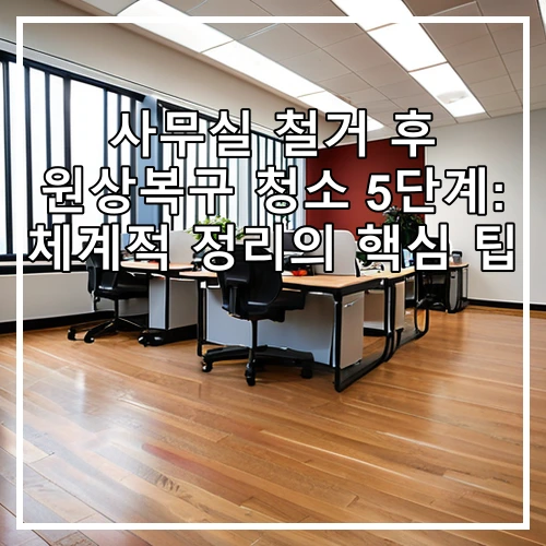 사무실 철거 후 원상복구 청소 5단계: 체계적 정리의 핵심 팁
